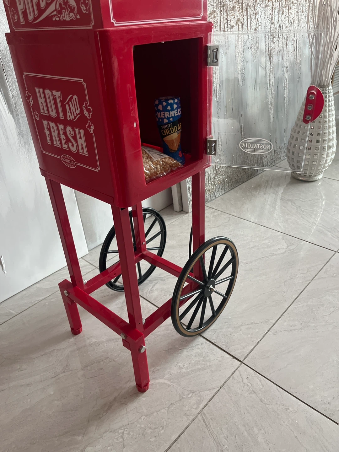 Nostalgia Red Popcorn Cart - photo 4