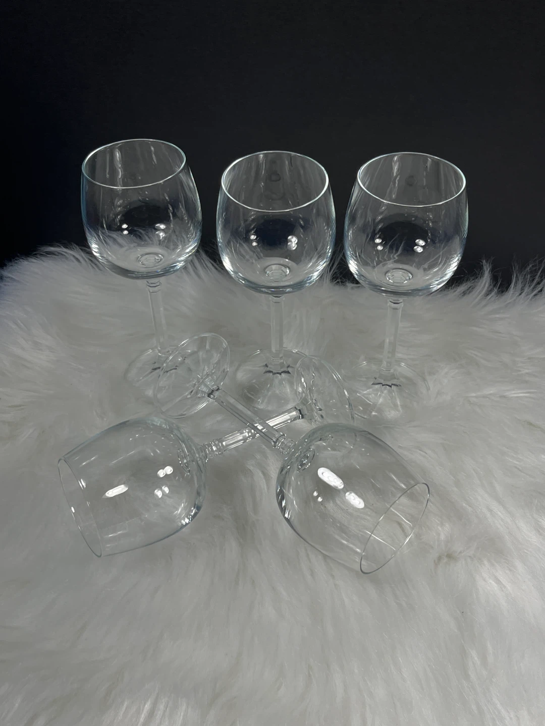 Set of 5 Bohemia Crystal "Isabelle" wine glasses