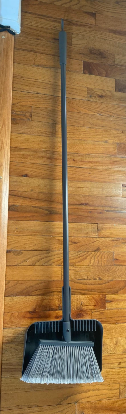 Gray Dustpan and Broom Set