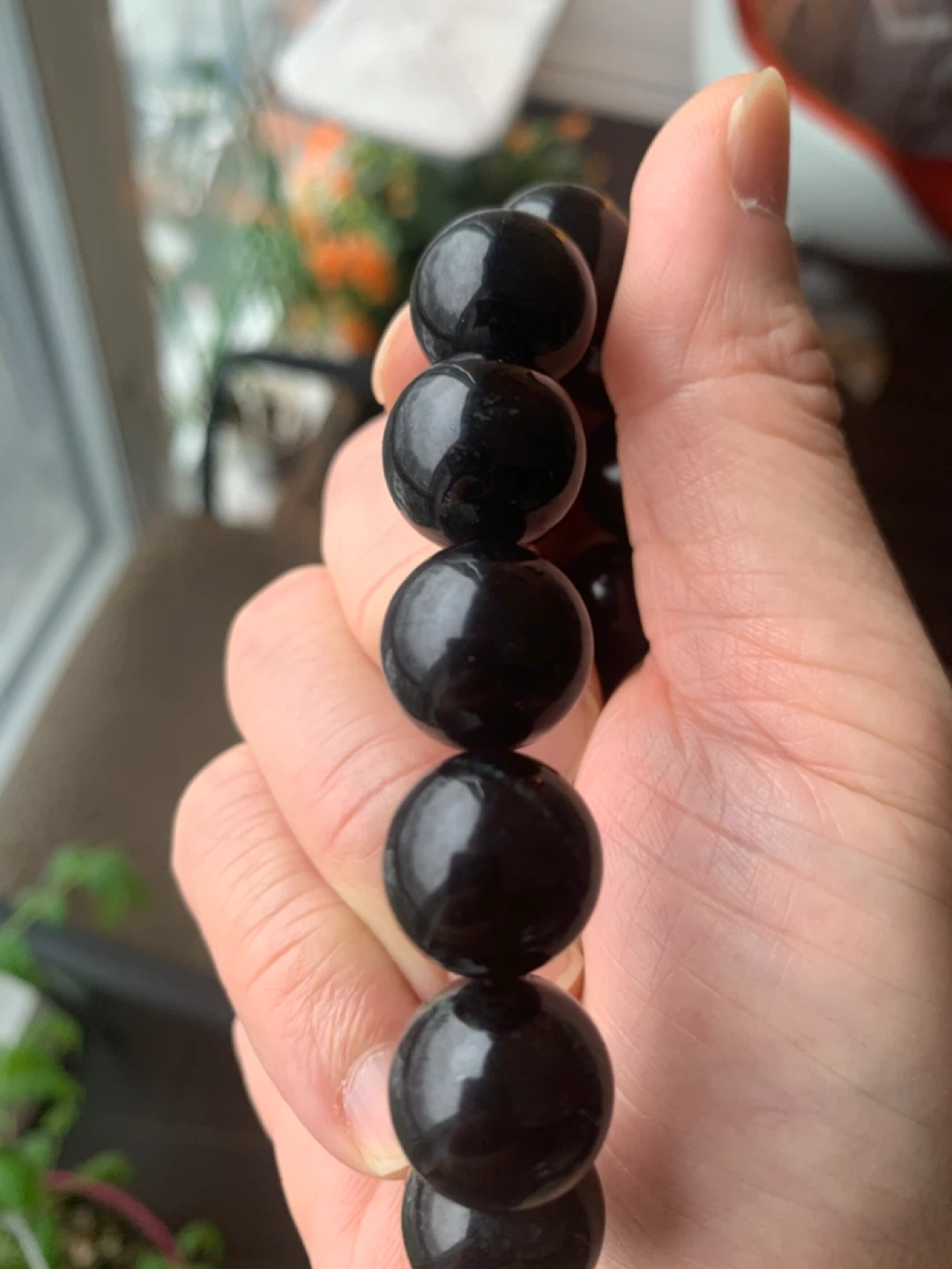 Large 15.9mm Burmese Wuji Jadeite Bracelet - photo 4