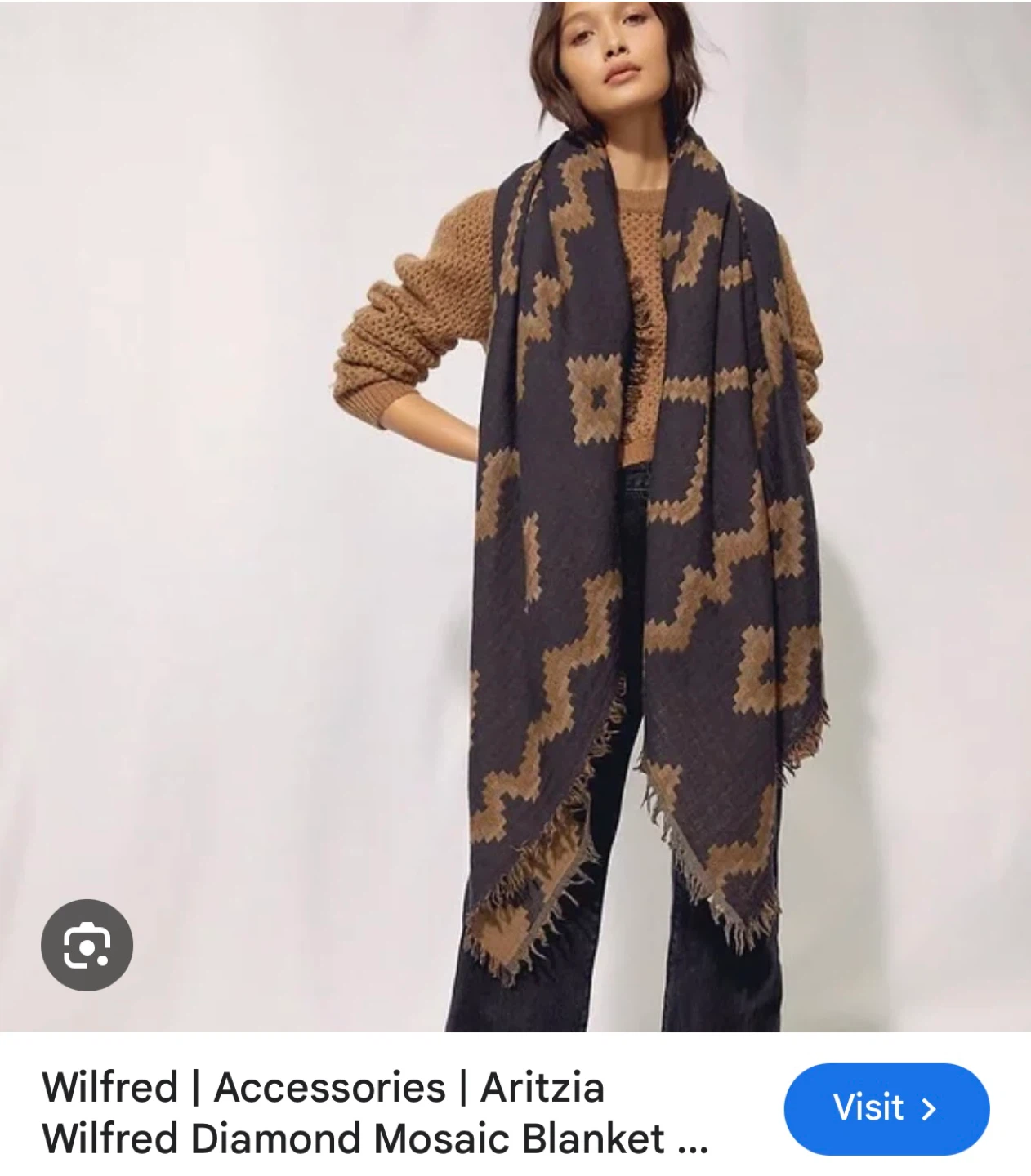 Wilfred Diamond Mosaic Blanket Scarf