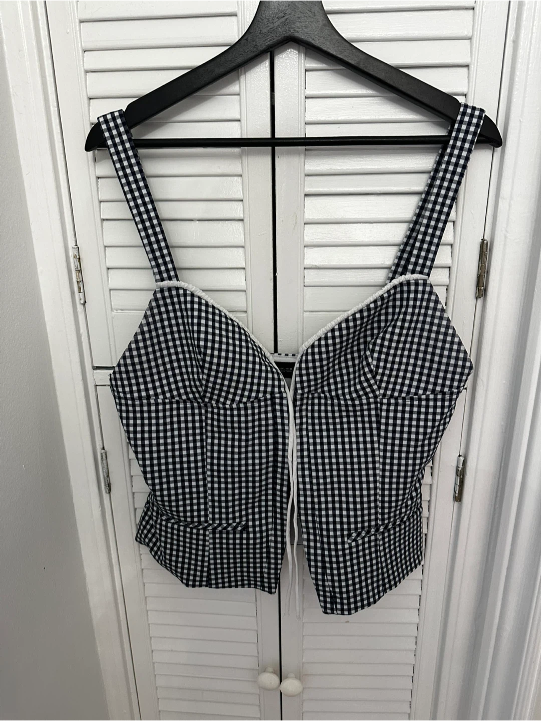 Zara Gingham Corset Top