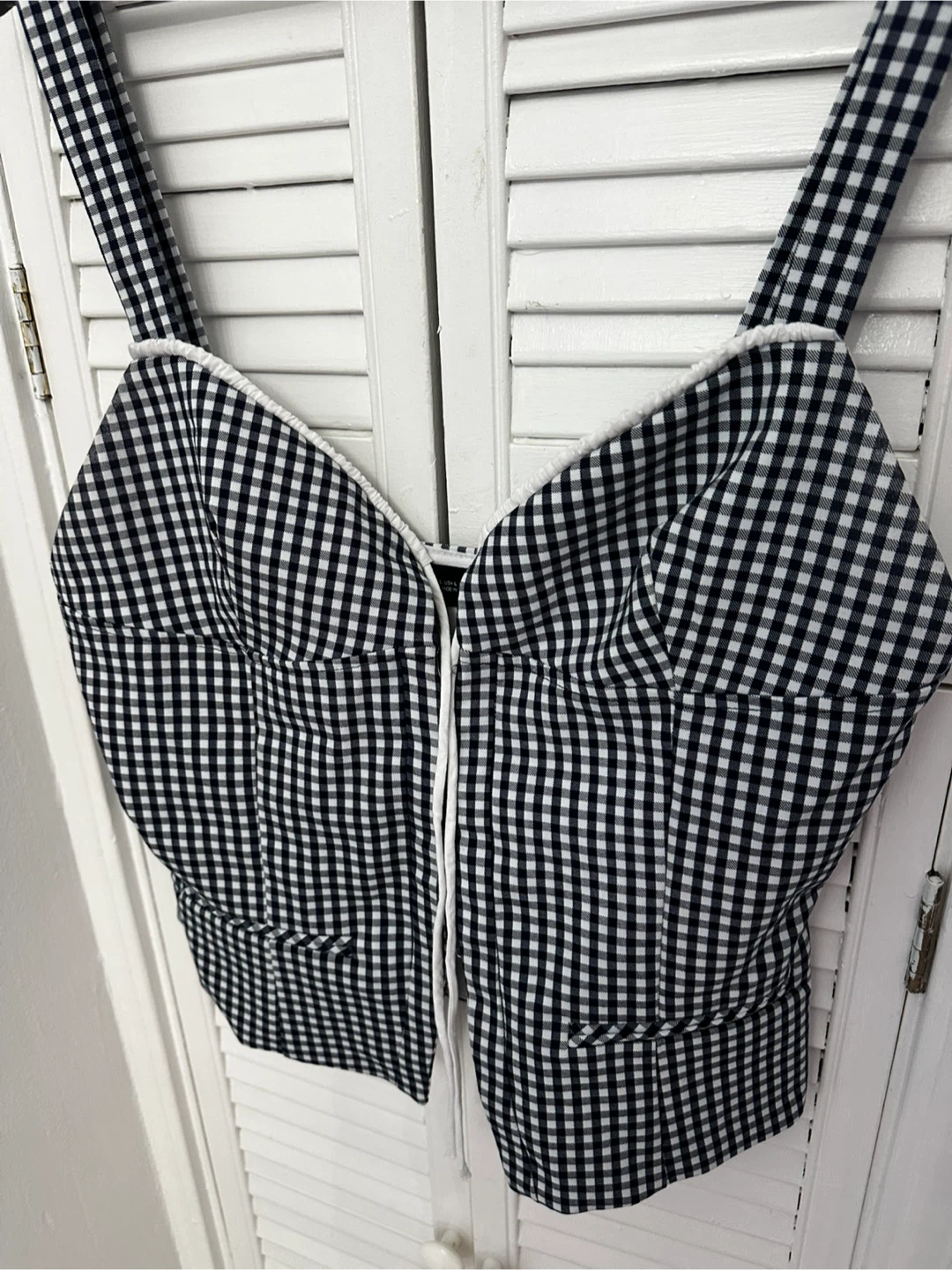 Zara Gingham Corset Top - photo 2