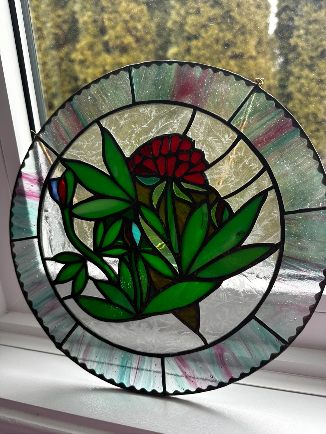 Stained Glass Floral Suncatcher - photo 2