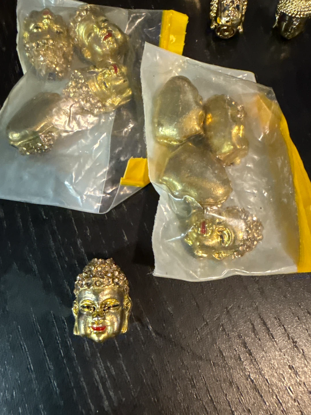 Gold Tone Buddha Head Charms & Beads - photo 2