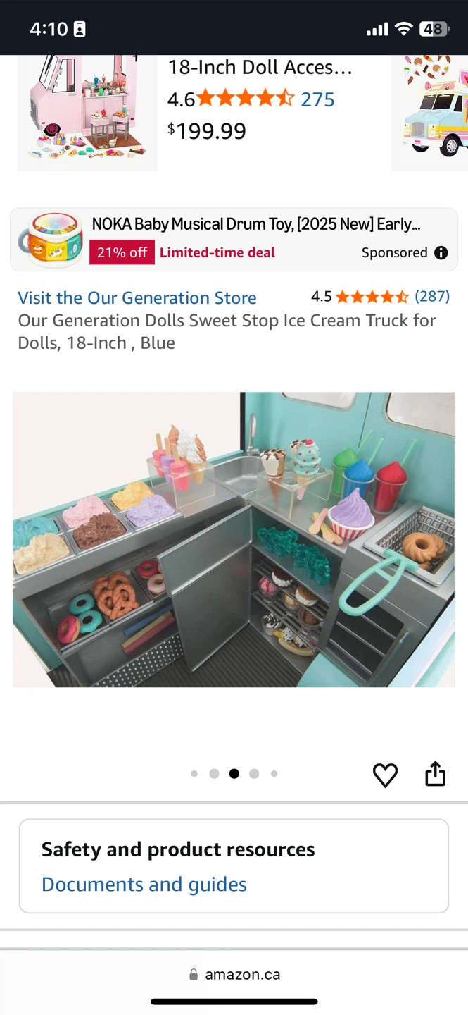 Our Generation Dolls Sweet Stop Ice Cream Truck (18-Inch, Blue) - photo 3