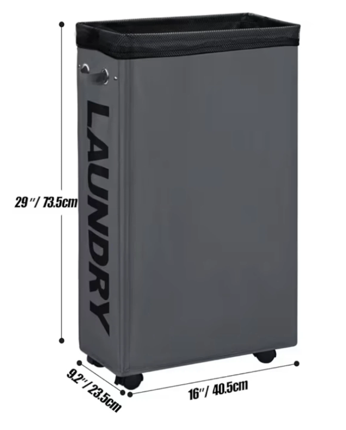 Brand New Slim Laundry Hamper with Wheels - photo 3