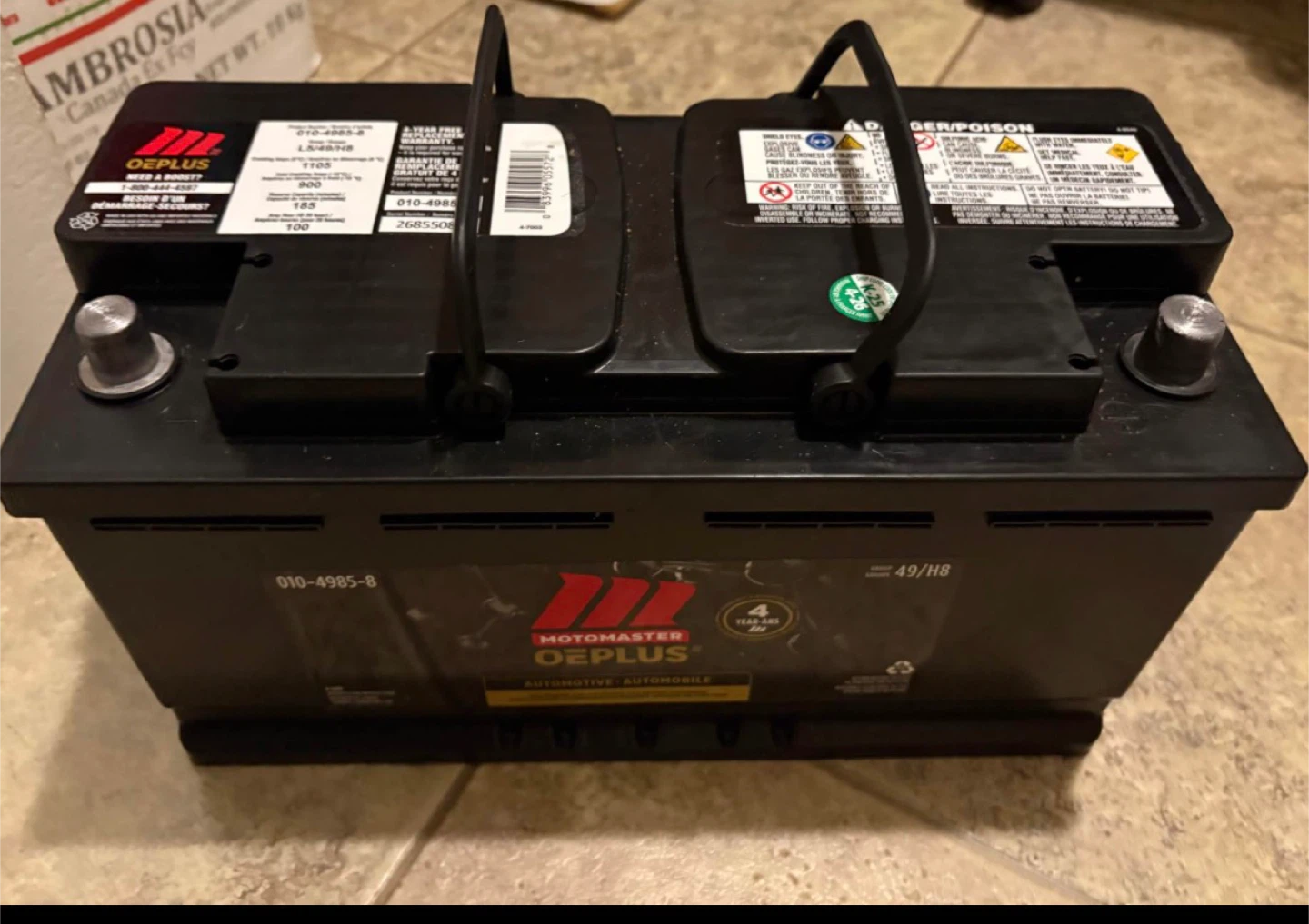 Motomaster OEplus Automotive Battery 49/H8