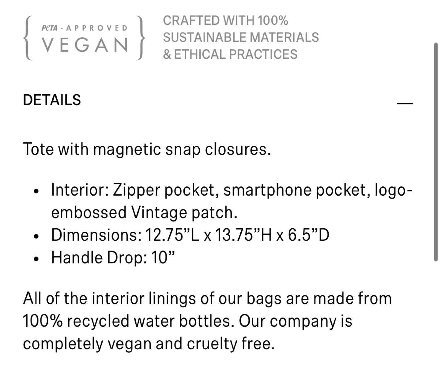 Matt & Nat Vegan Tote(shopper)Bag - photo 5