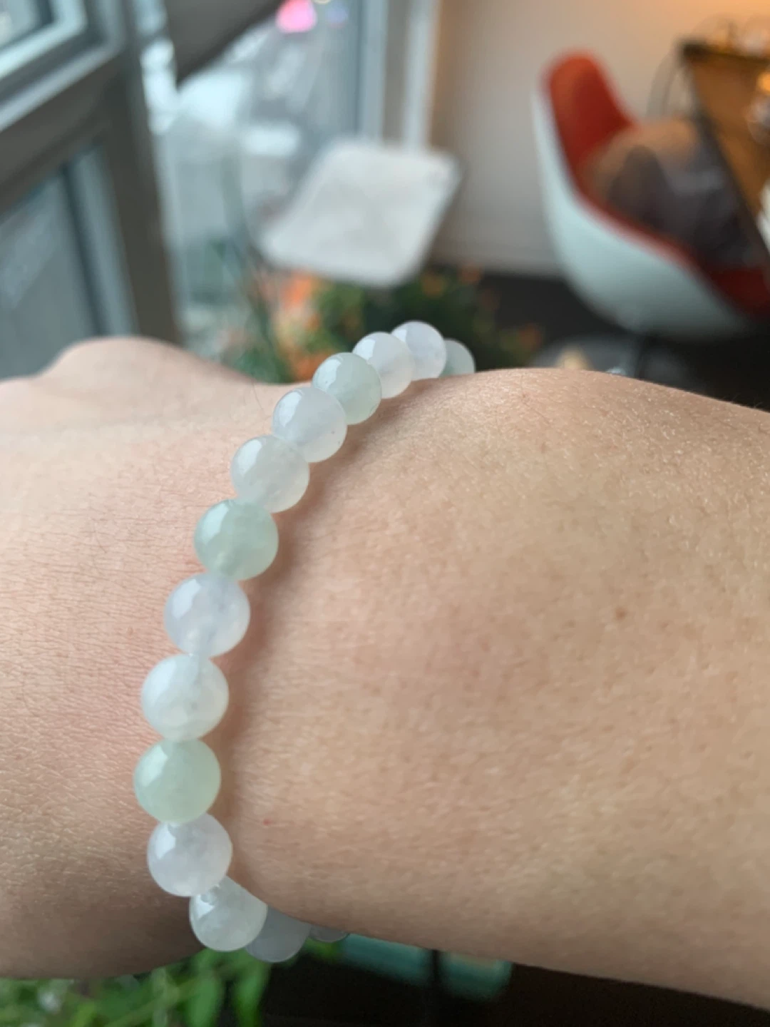 Certified High-Ice Jadeite Bracelet - 7.3mm Grade A - photo 2