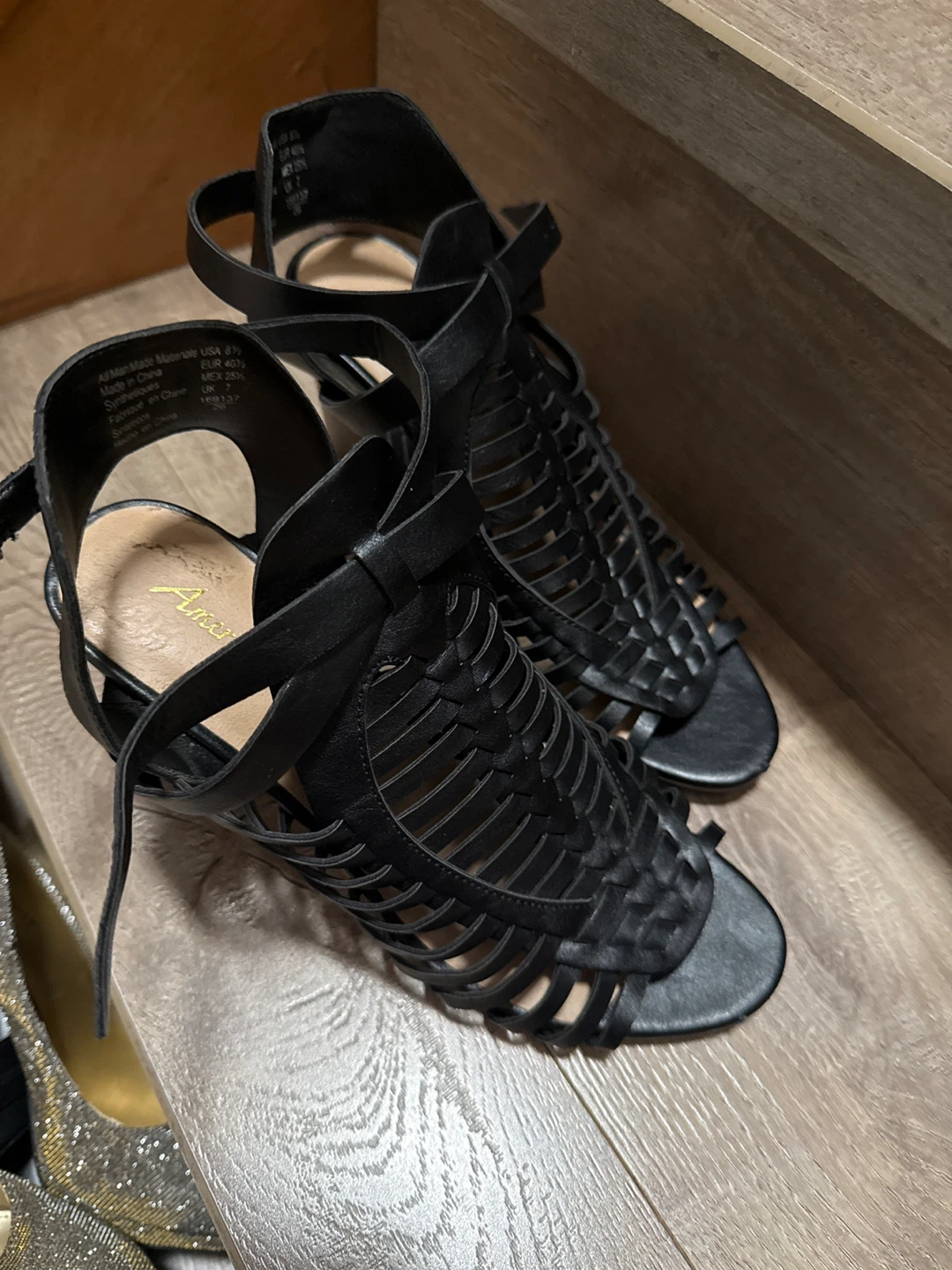 American Eagle Black Strappy Heel Sandals - photo 3