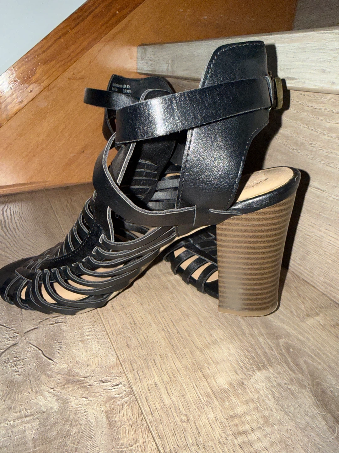 American Eagle Black Strappy Heel Sandals - photo 2