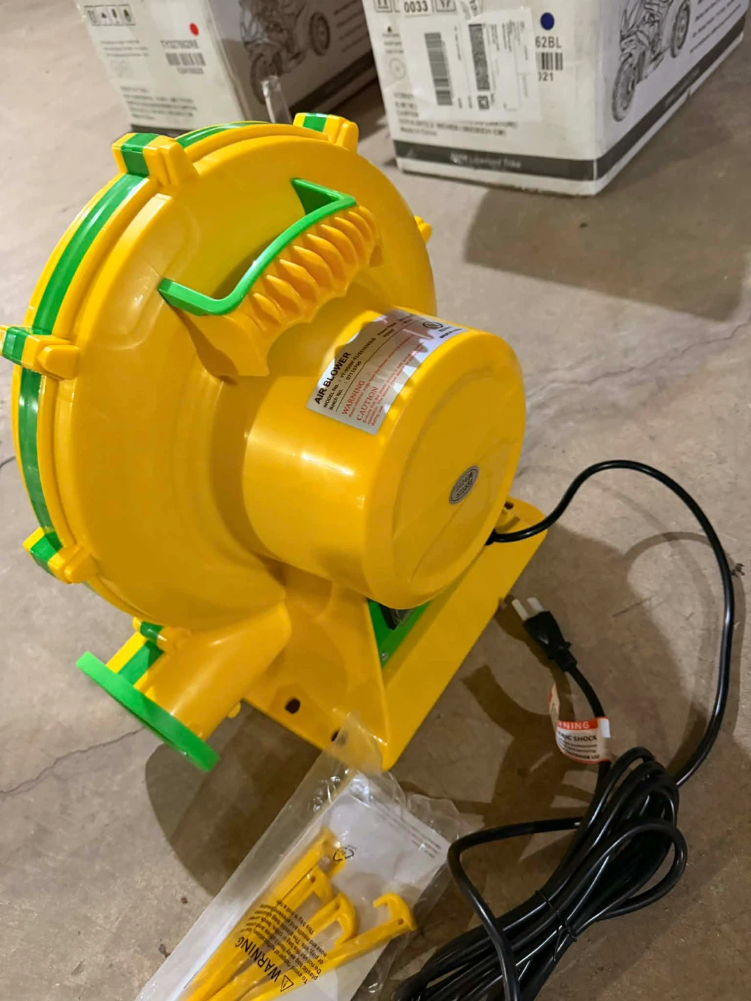 Yellow Air Blower for Inflatables - photo 3