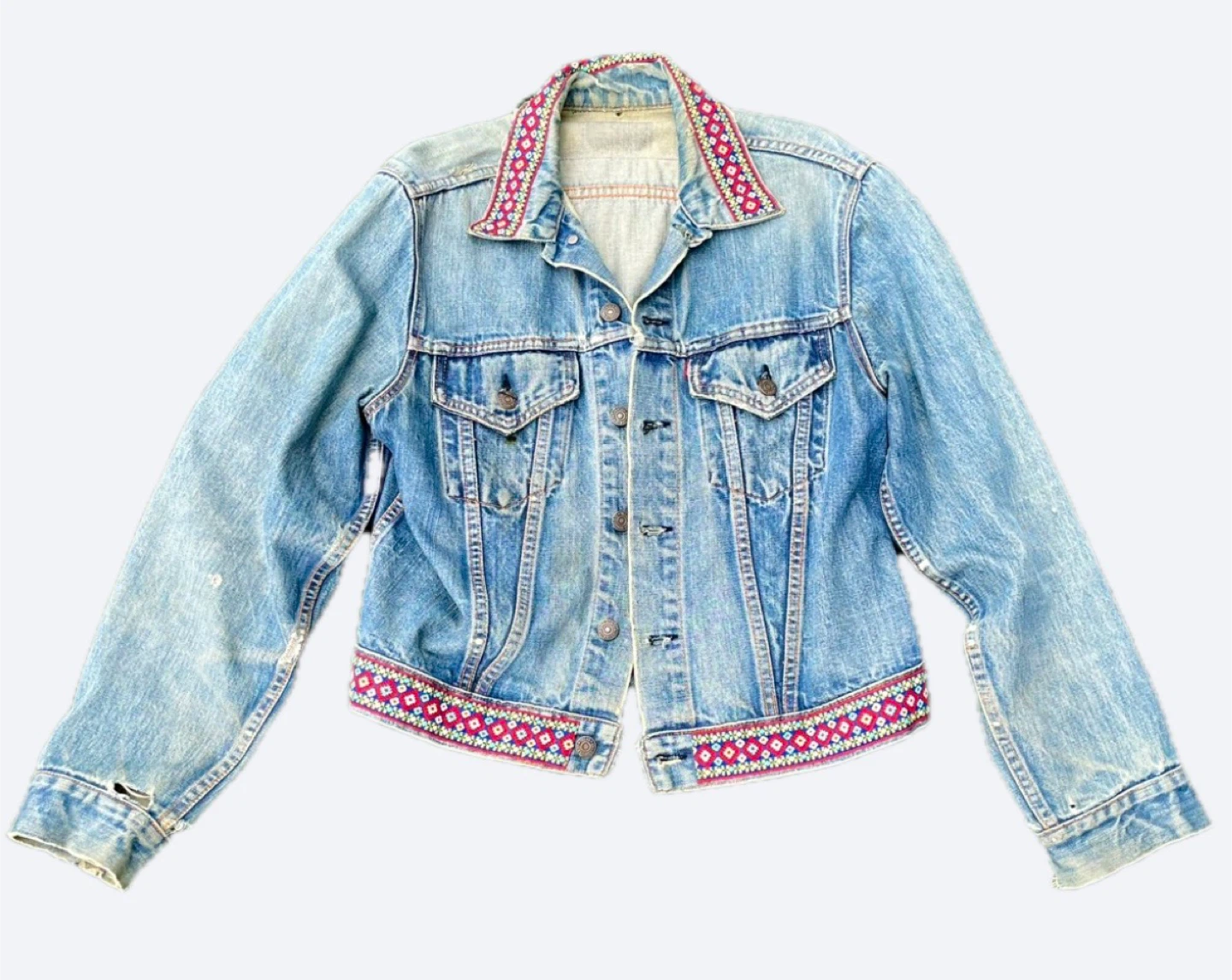 VINTAGE EARLY 1960S LEVIS BIG E TRUCKER JACKET - size Large