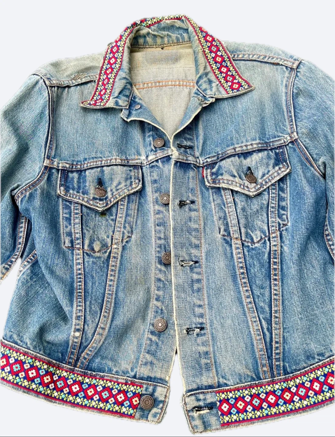 VINTAGE EARLY 1960S LEVIS BIG E TRUCKER JACKET - size Large - photo 5