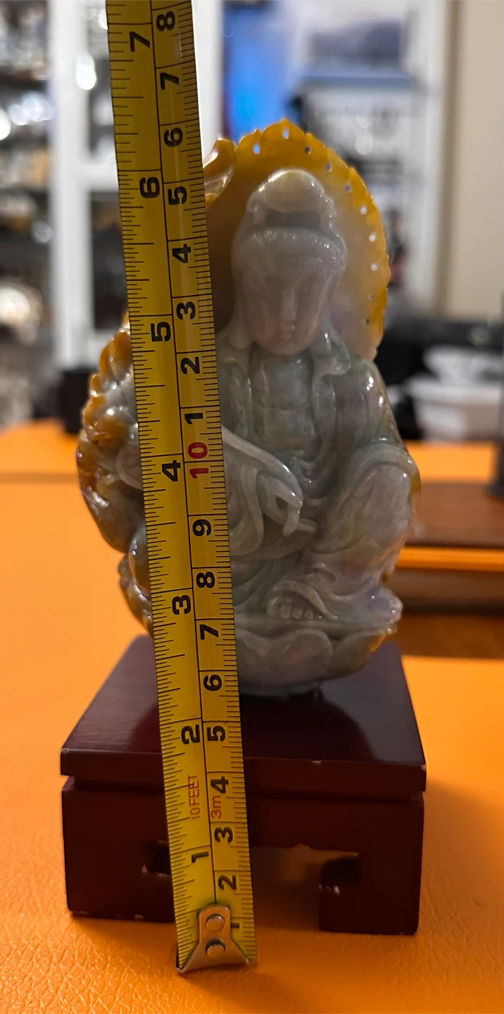 Jade Carved Statue of Bodhisattva Kwan Yin - photo 5