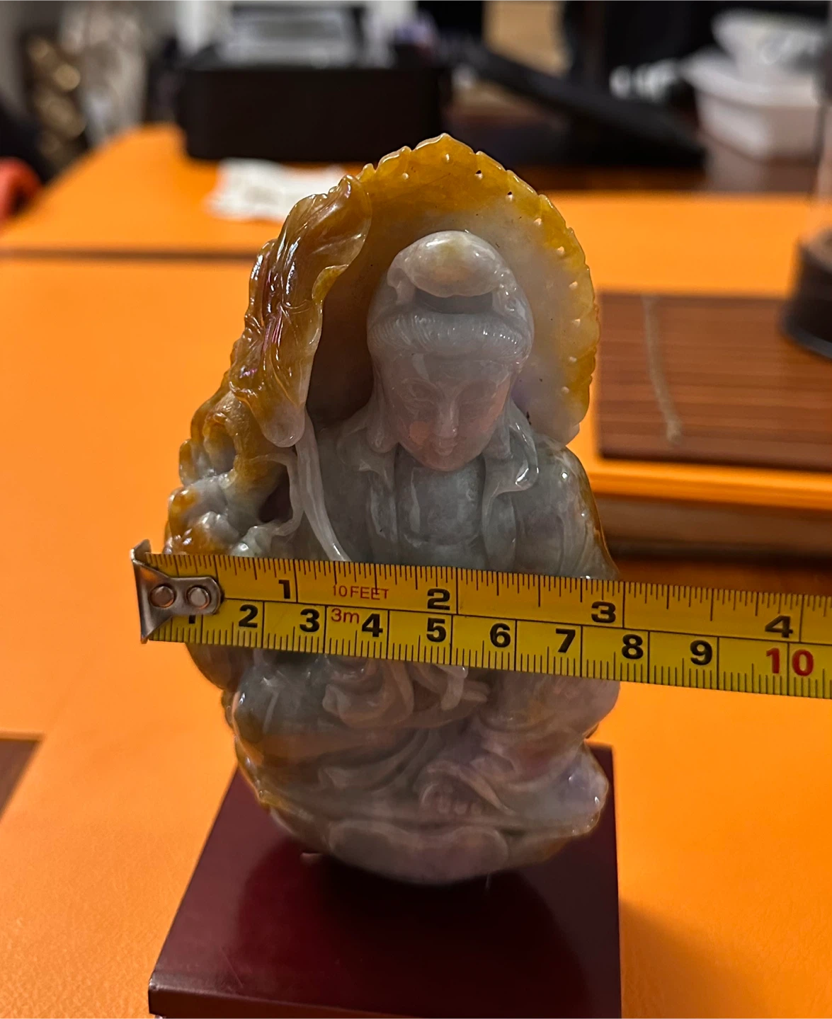 Jade Carved Statue of Bodhisattva Kwan Yin - photo 4