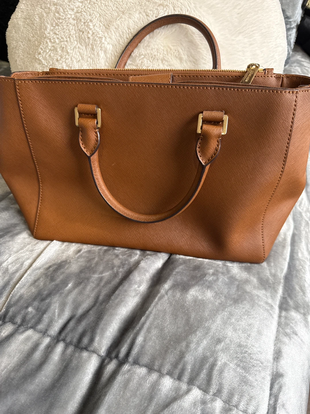 Michael Kors Brown Leather Satchel Handbag