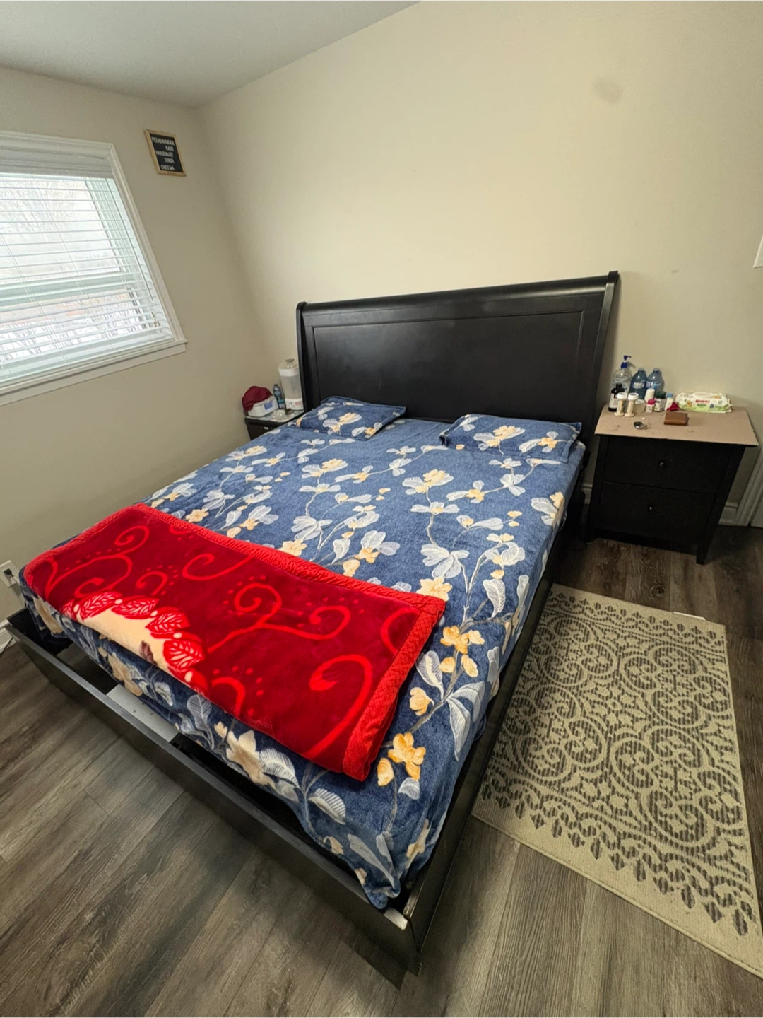 King Bedroom Set - Bed Frame, Dresser, and Nightstand