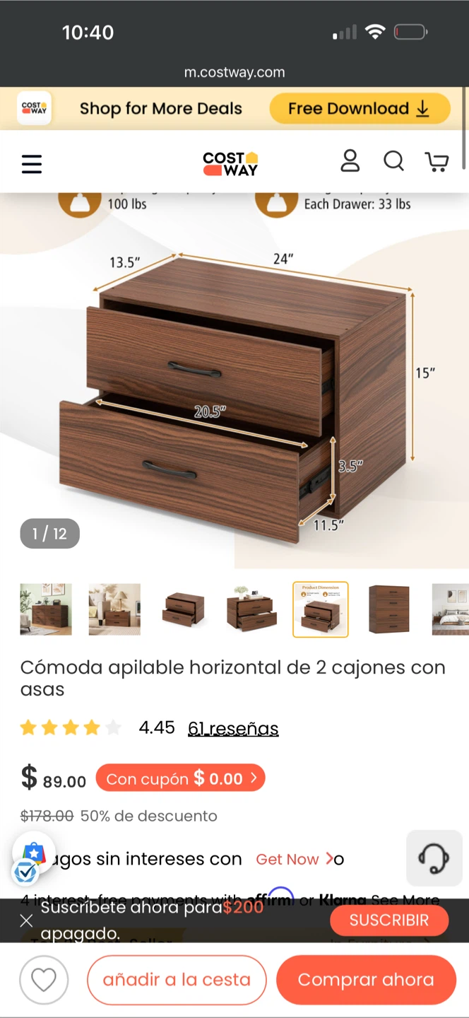 New Wooden Side Table - Dark Brown - photo 3