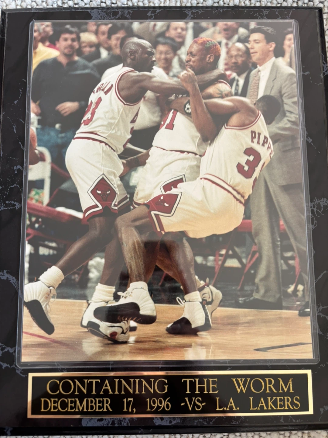 Containing The Worm Photo - December 17, 1996 vs. L.A. Lakers