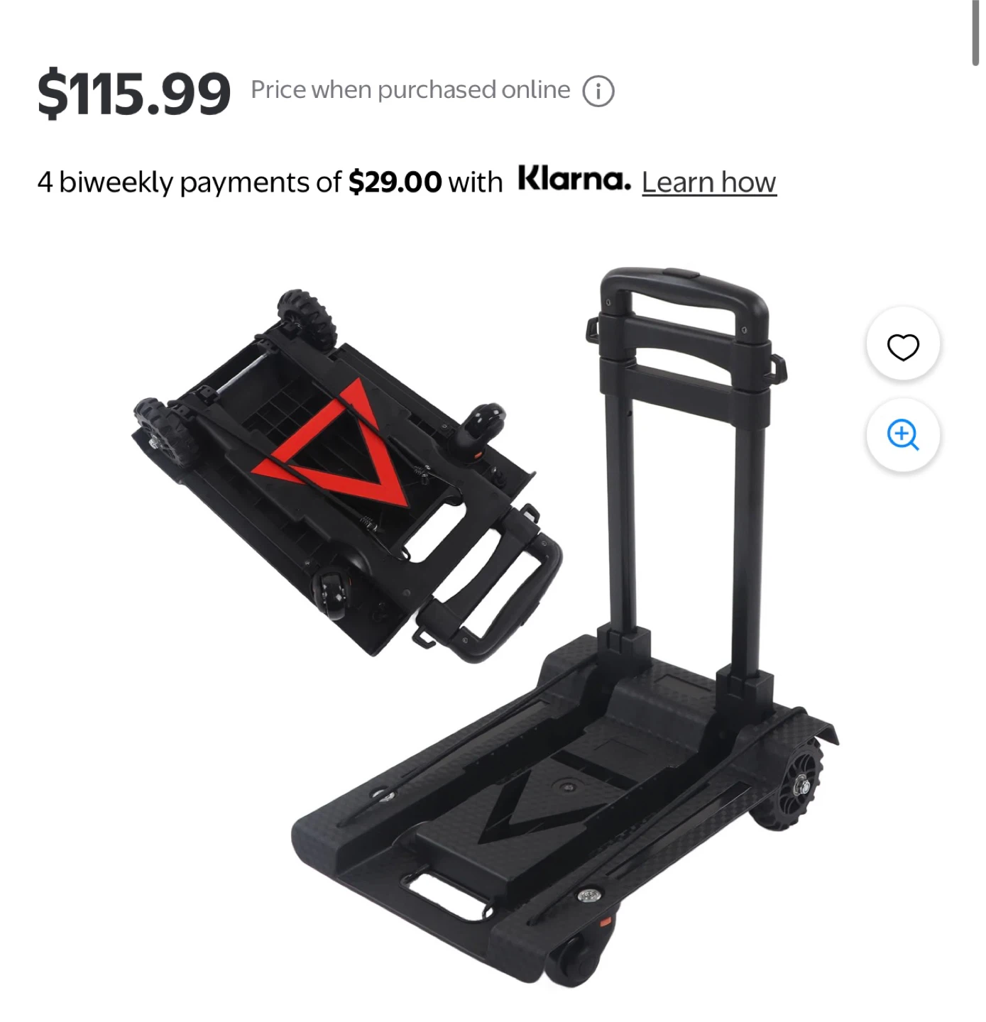 Foldable Rolling Cart with Handle - photo 2