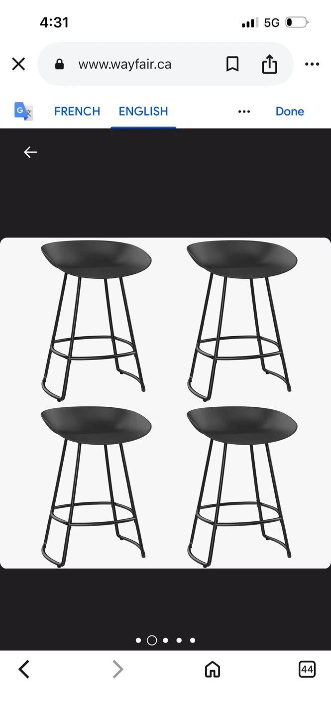 New Set of 4 Black Swivel Bar Stools - photo 3