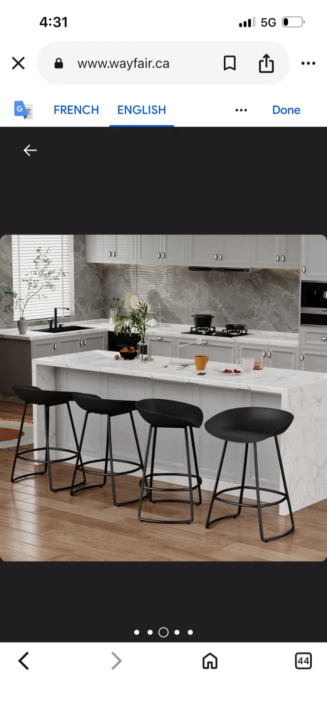 New Set of 4 Black Swivel Bar Stools - photo 4