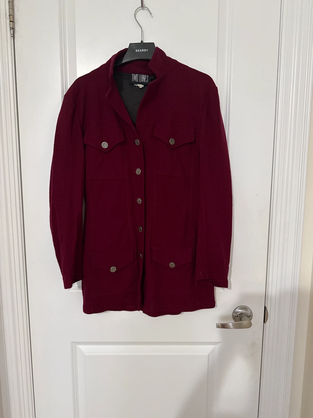 Two Lanes Women's Burgundy Jacket Size S