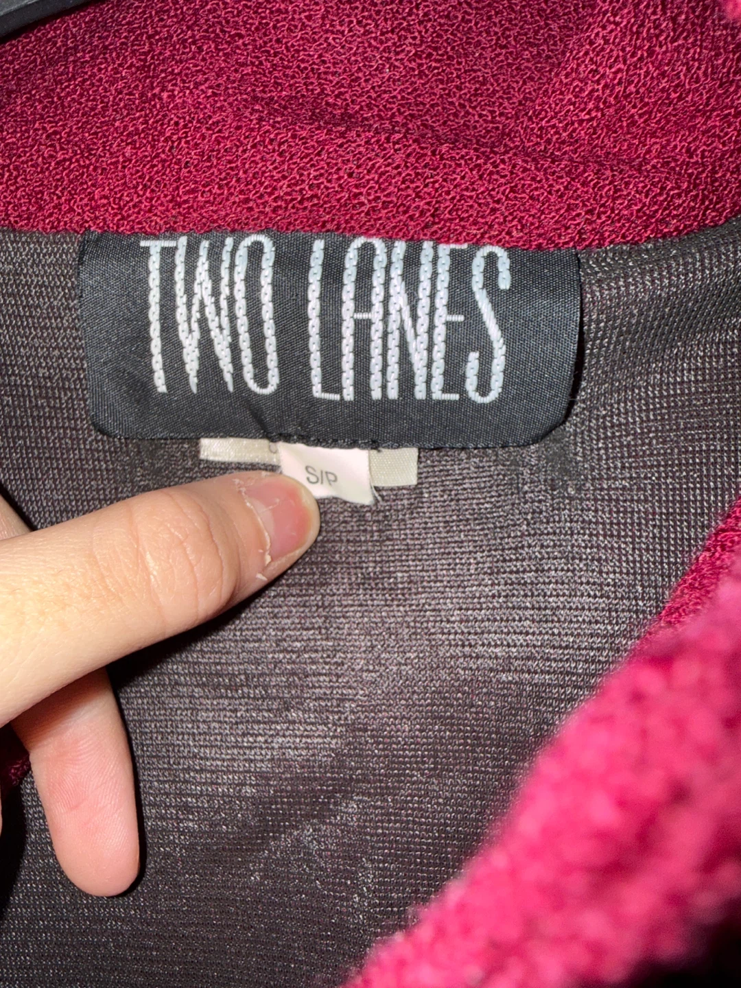 Two Lanes Women's Burgundy Jacket Size S - photo 2