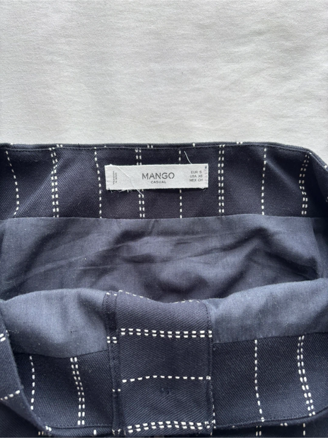 Mango Striped Button-Front Mini Skirt - Size US Small - photo 2