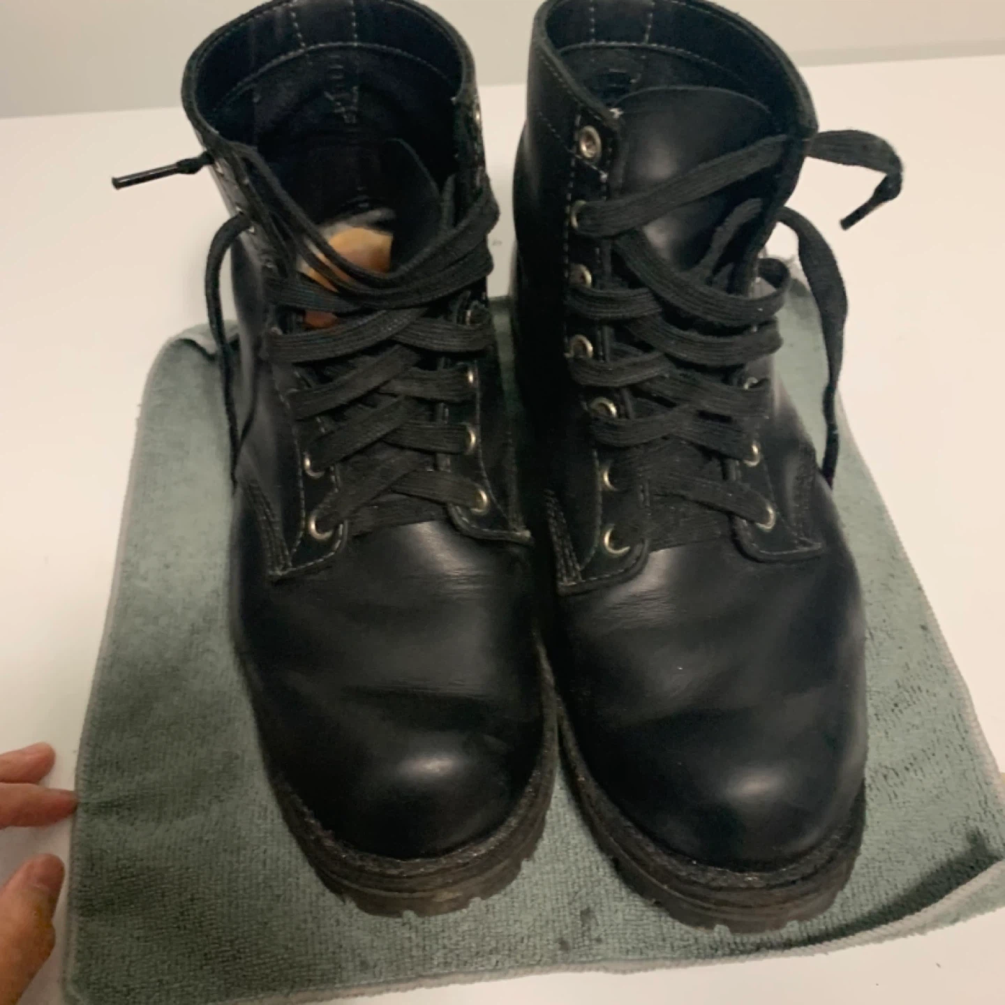 Daytons Black Leather Lace-Up Boots~7.5 EE - photo 3