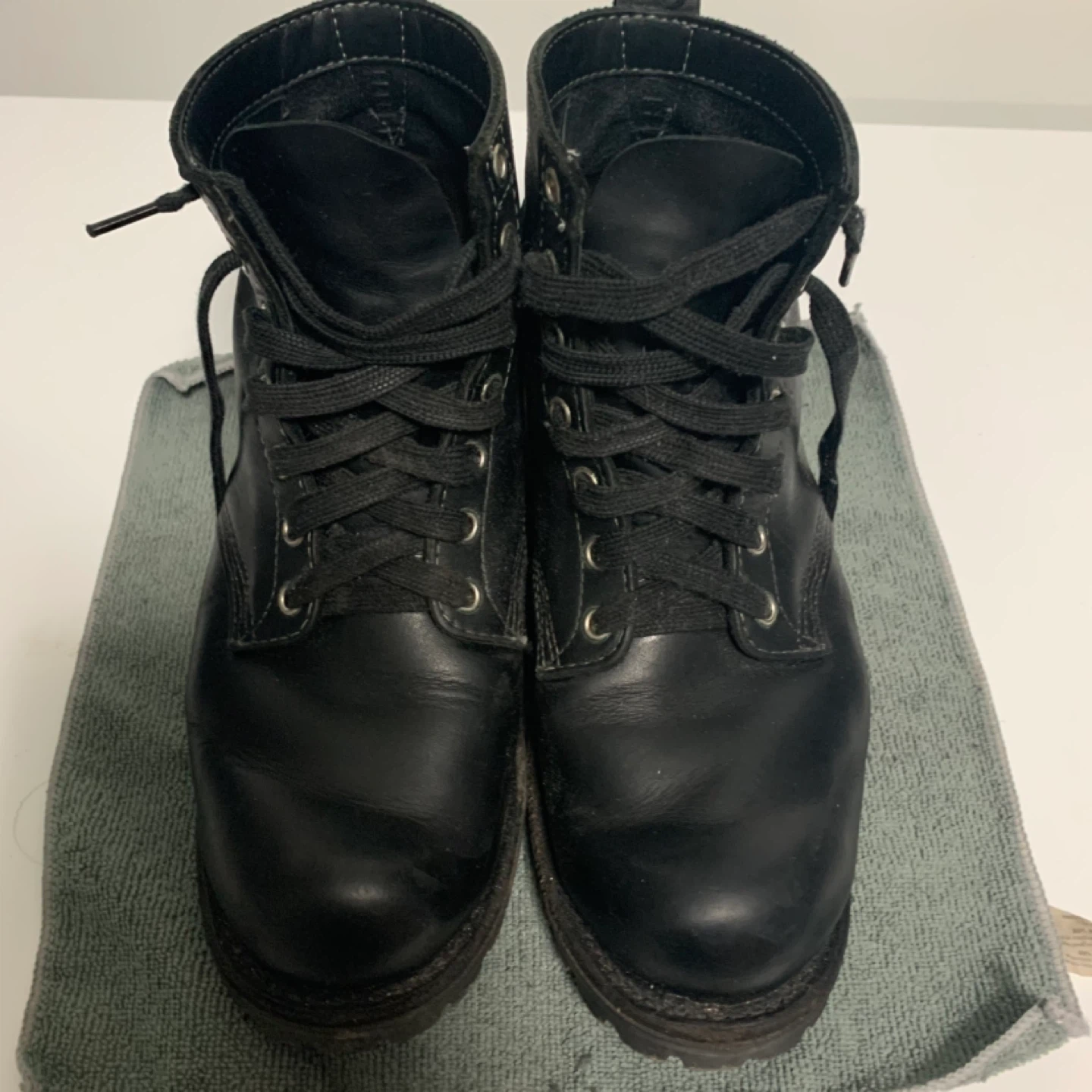 Daytons Black Leather Lace-Up Boots~7.5 EE