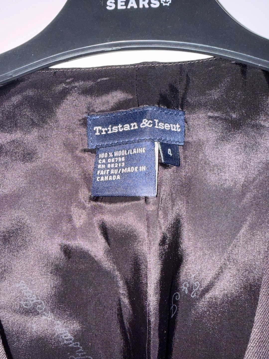Tristan & Iseut Women's Wool Vest Size 4 - photo 2
