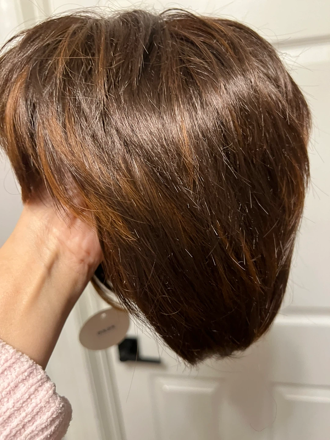New Short brown layered wig with subtle highlights