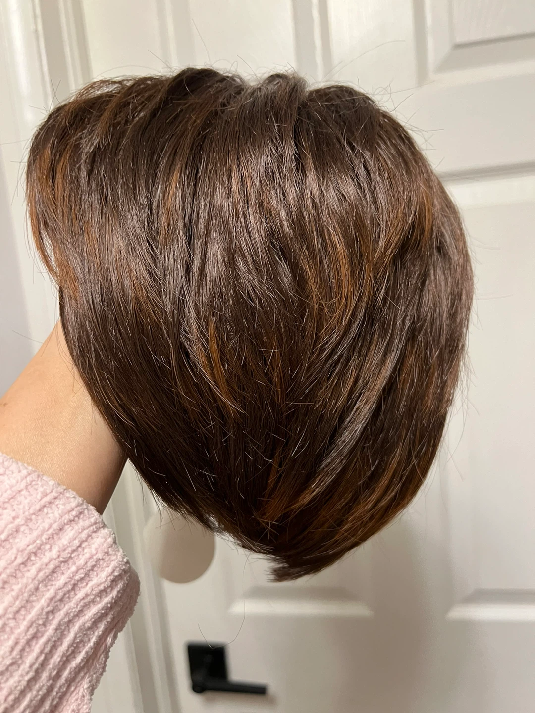 New Short brown layered wig with subtle highlights - photo 3