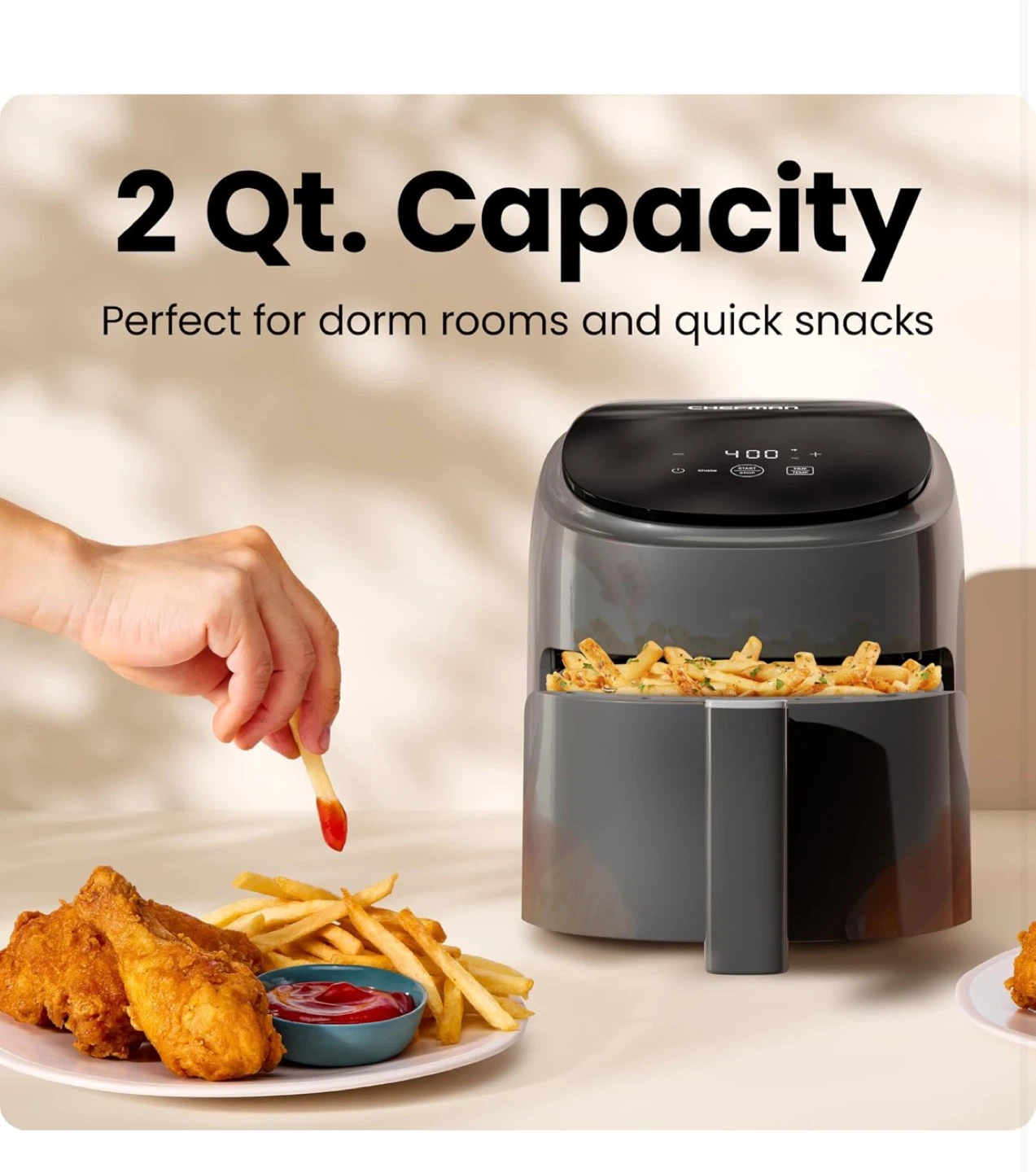 New- 2 Qt Air Fryer - Grey