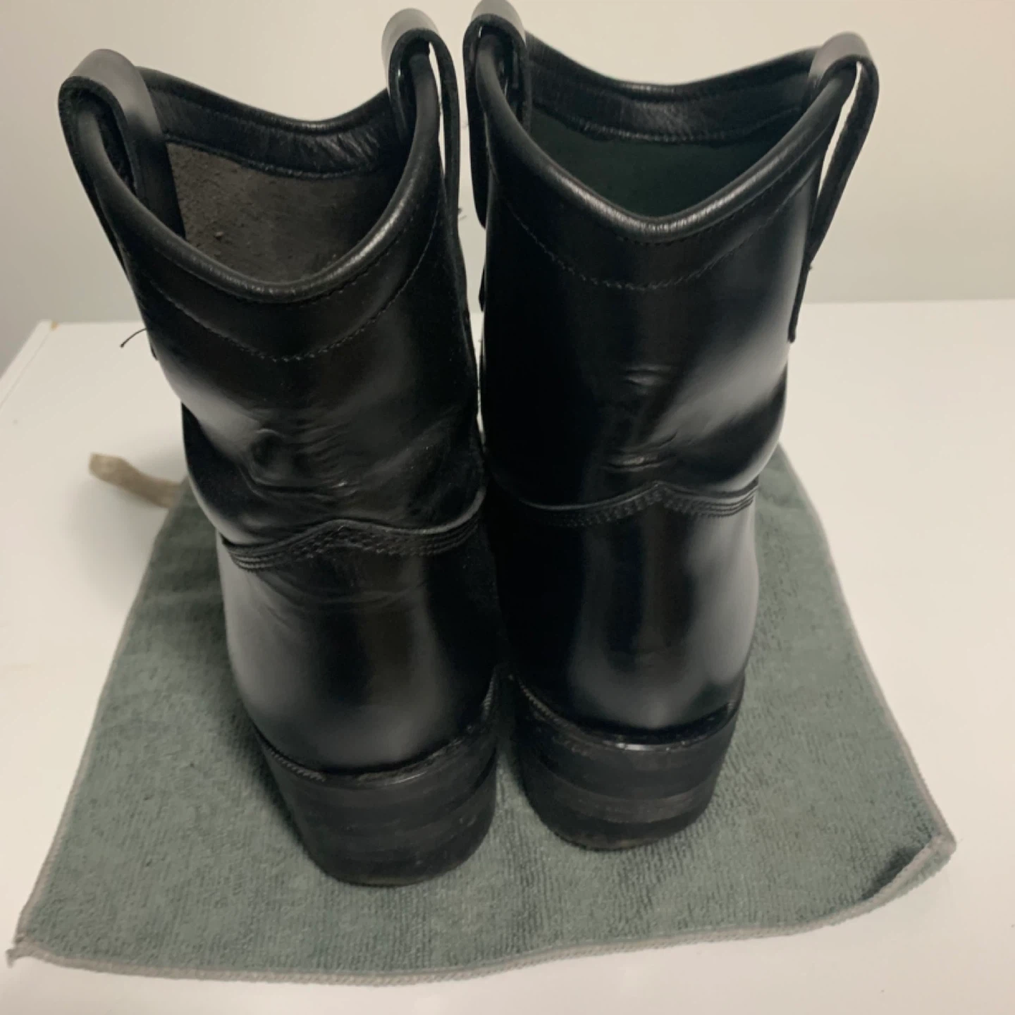 Daytons Black Leather Cowboy Boots~8 - photo 3