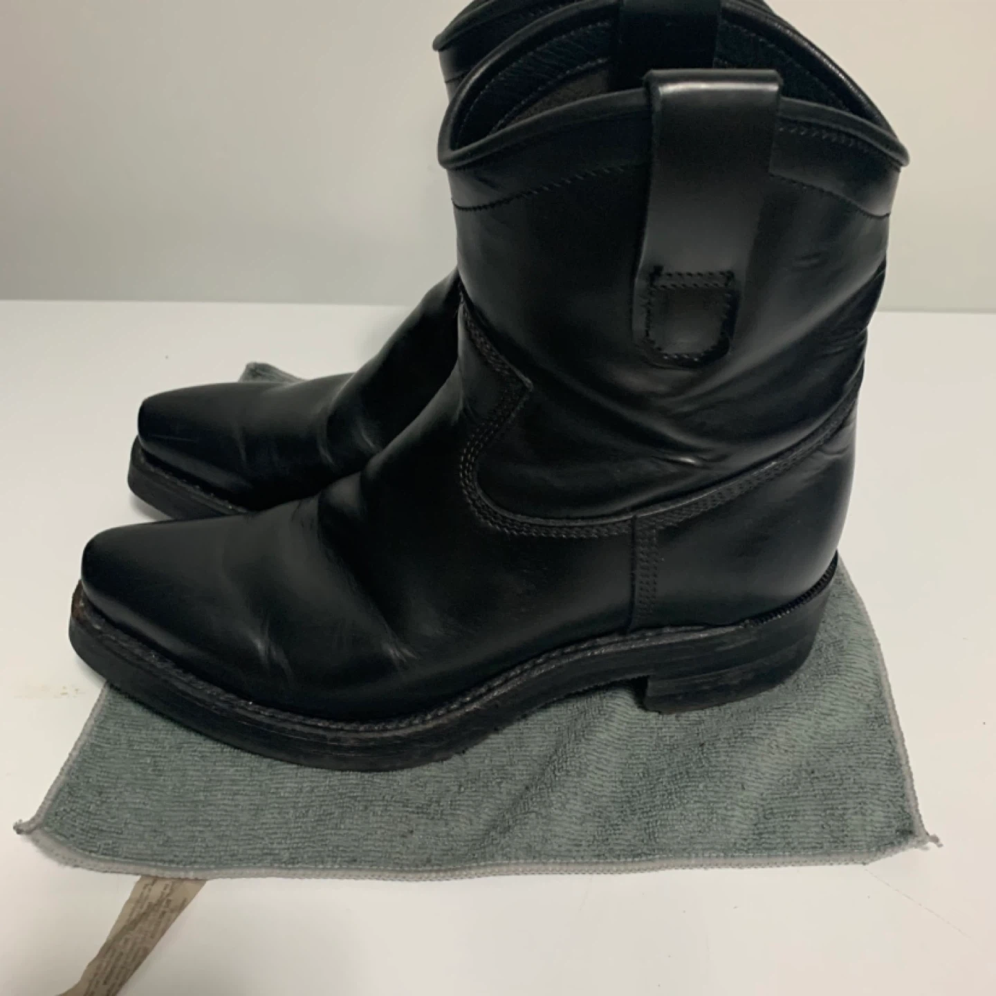 Daytons Black Leather Cowboy Boots~8 - photo 4