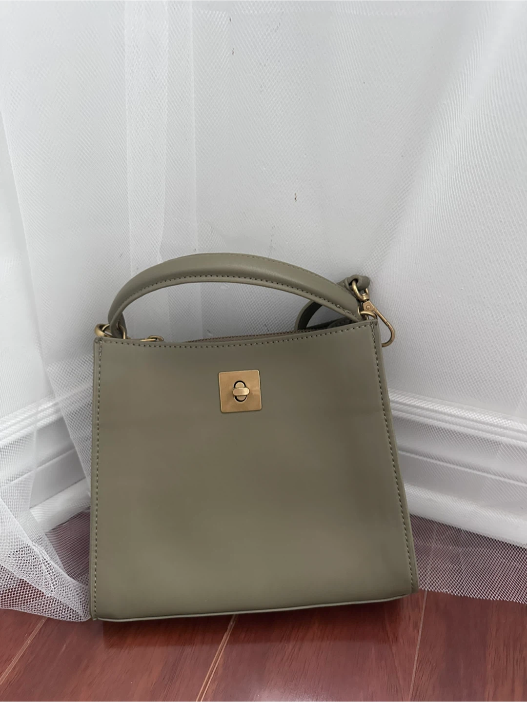 Zara Top Handle Bag -Olive/ Khaki