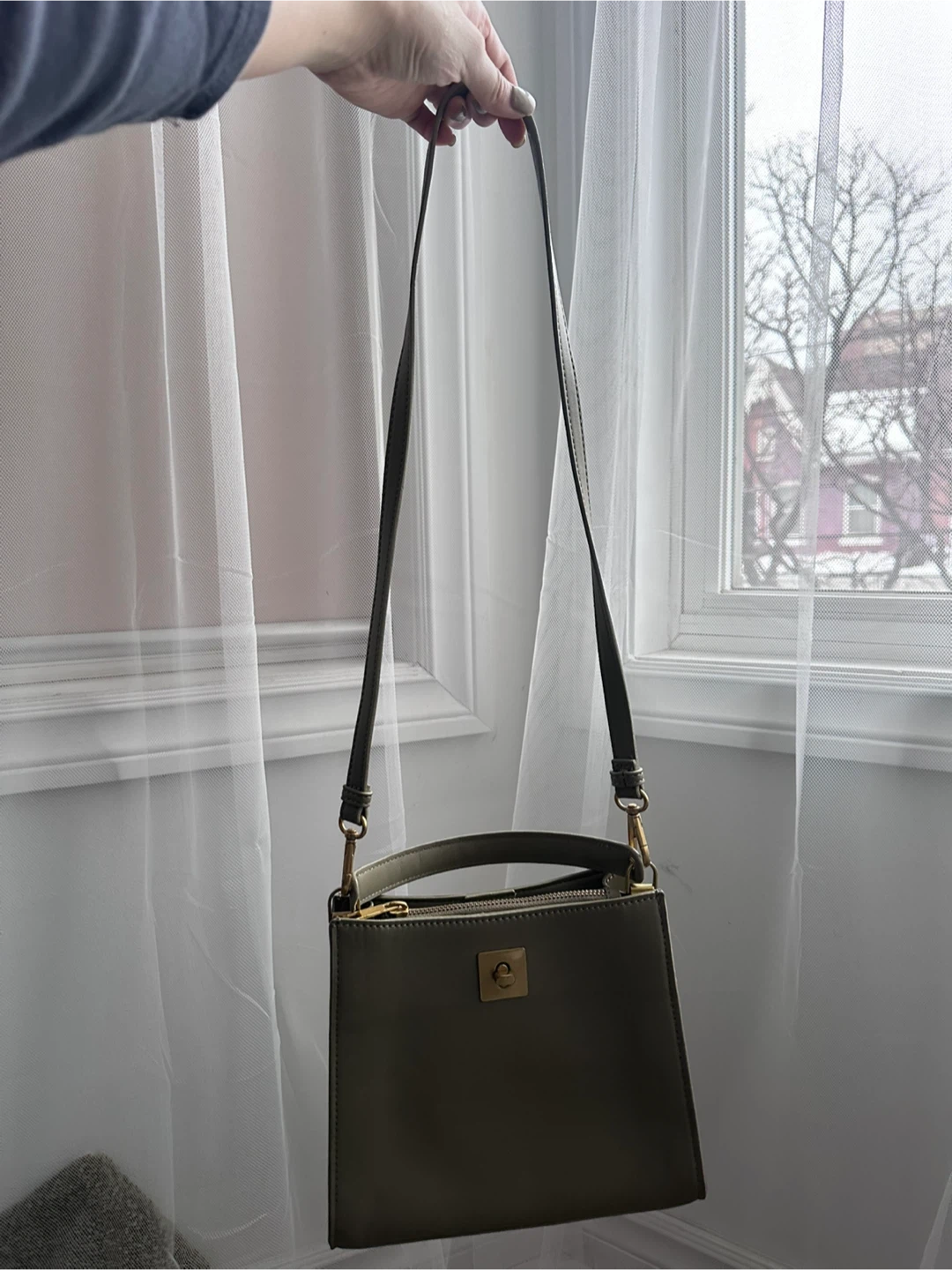 Zara Top Handle Bag -Olive/ Khaki - photo 2