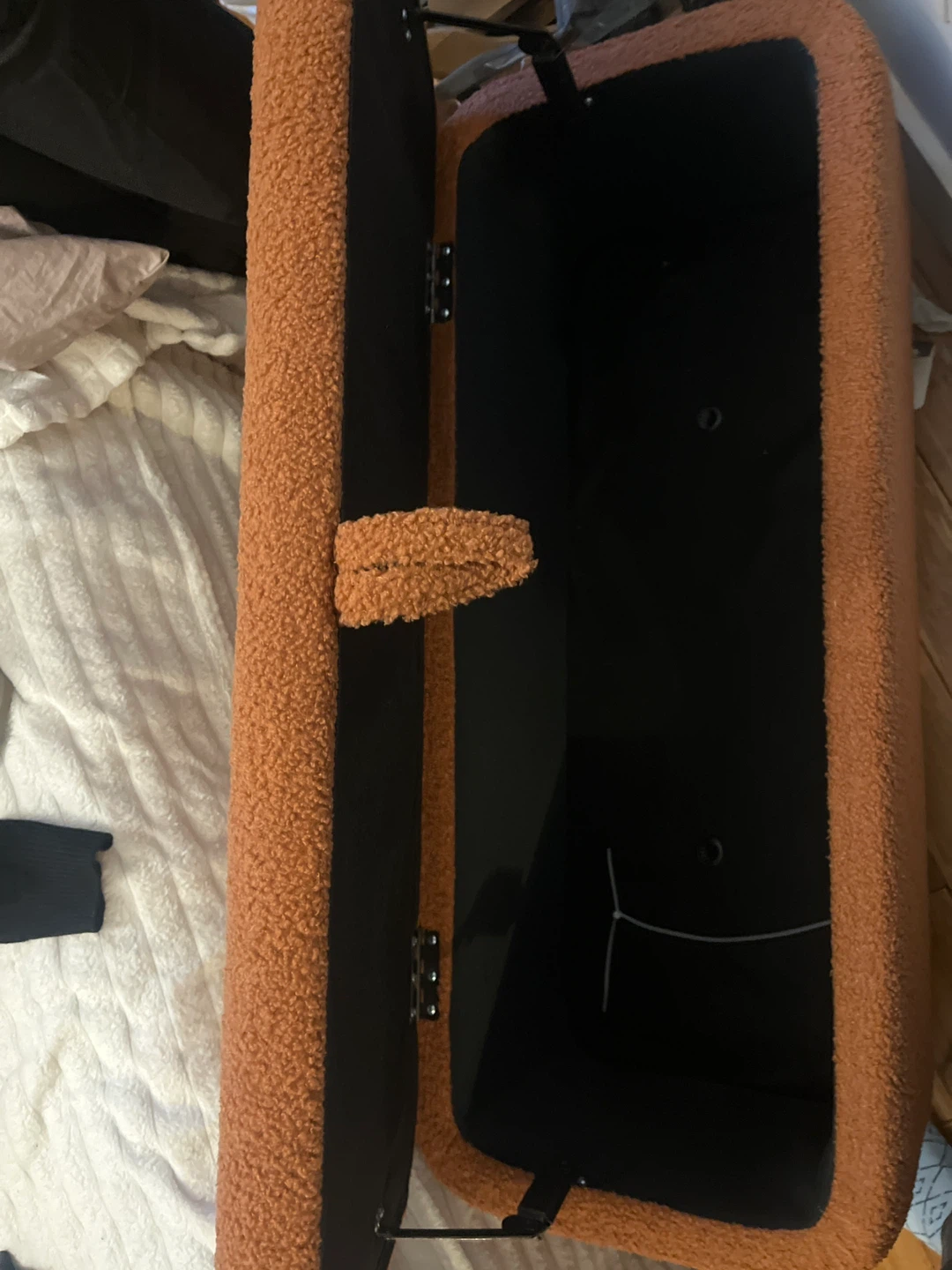 Storage Ottoman Bench - Brown Sherpa - photo 2