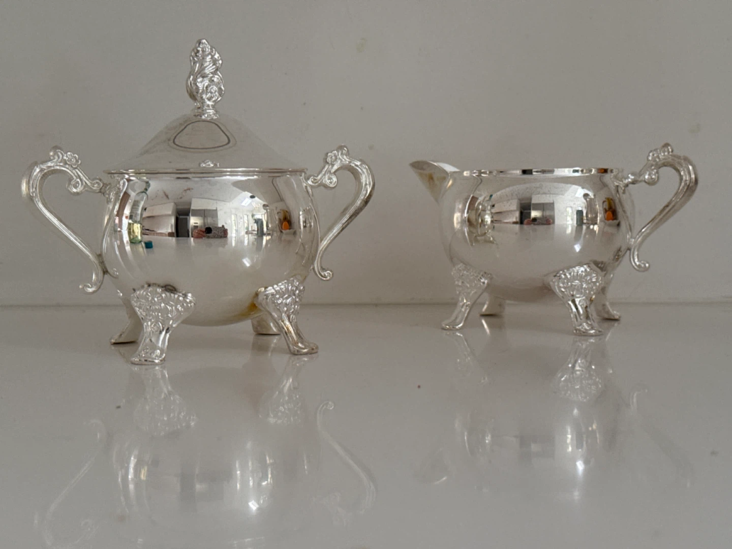 Silver Plated Tea Set with Tray - photo 3