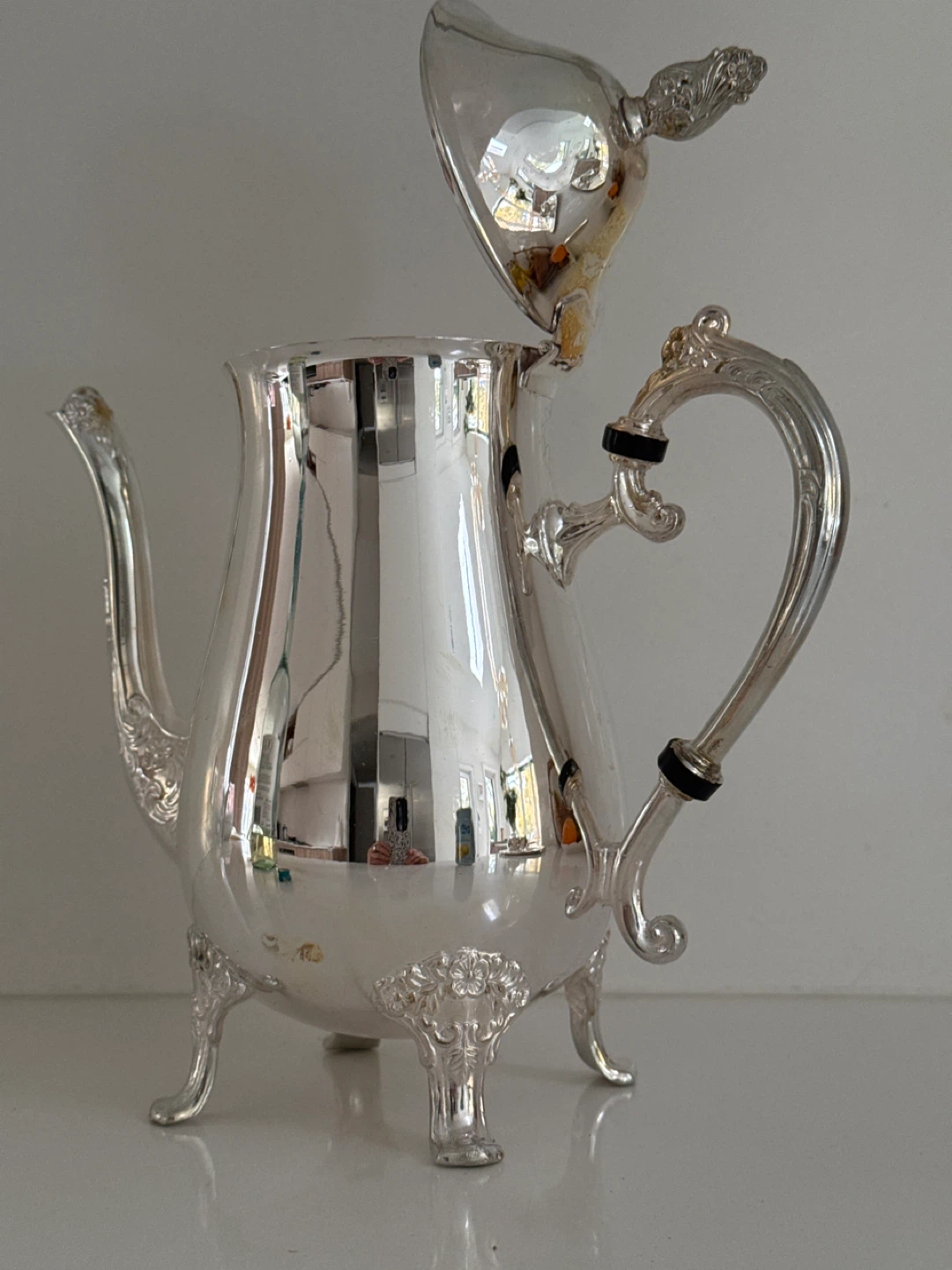 Silver Plated Tea Set with Tray - photo 2