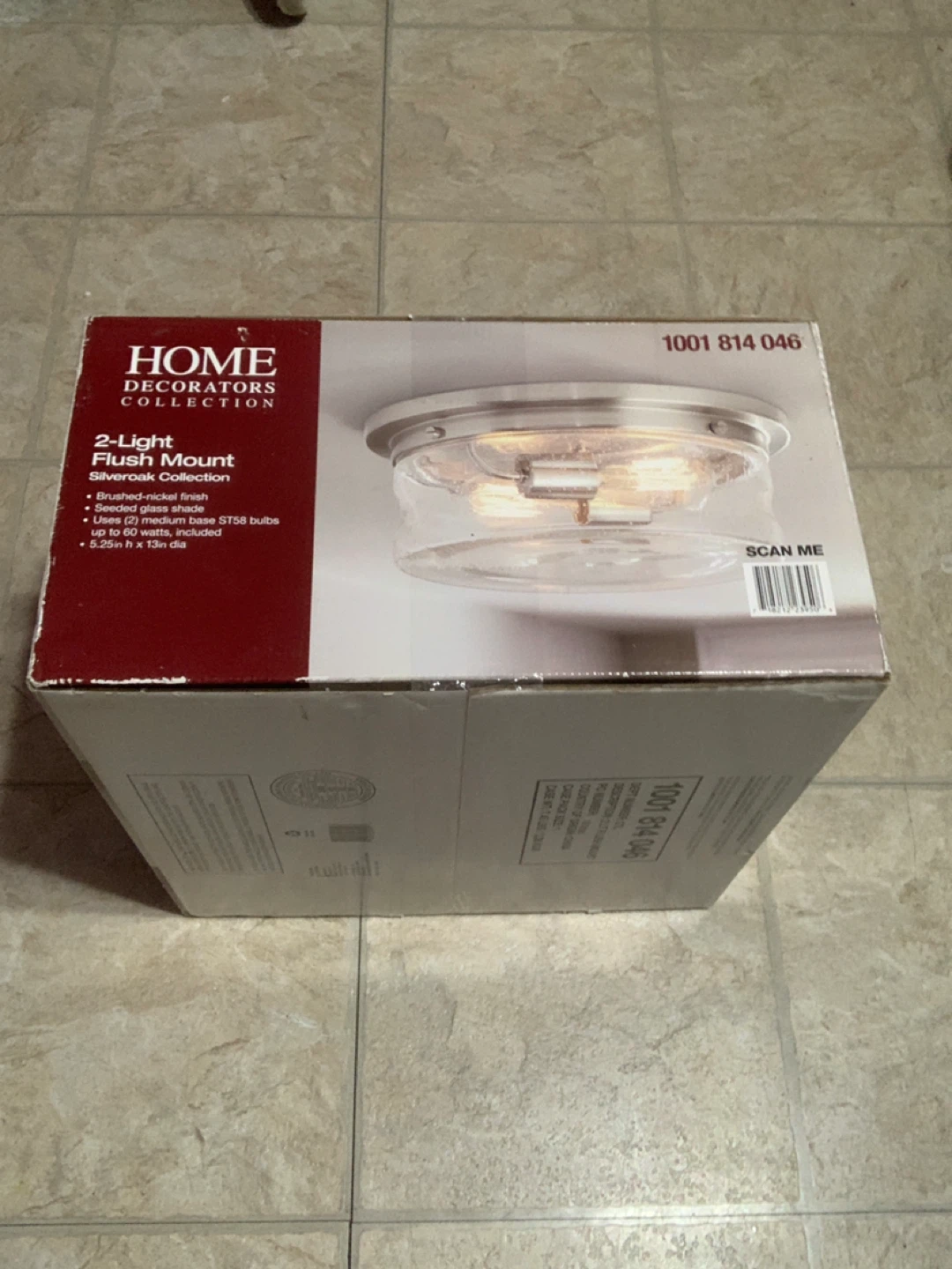 Home Decorators Collection 2-Light Flush Mount Silveroak