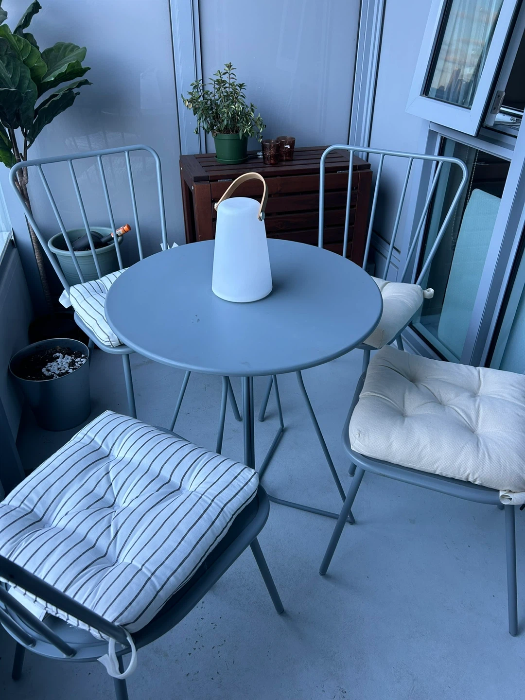 🧡 MUST GO! Balcony Bistro Set - Table and 4 Chairs - photo 3
