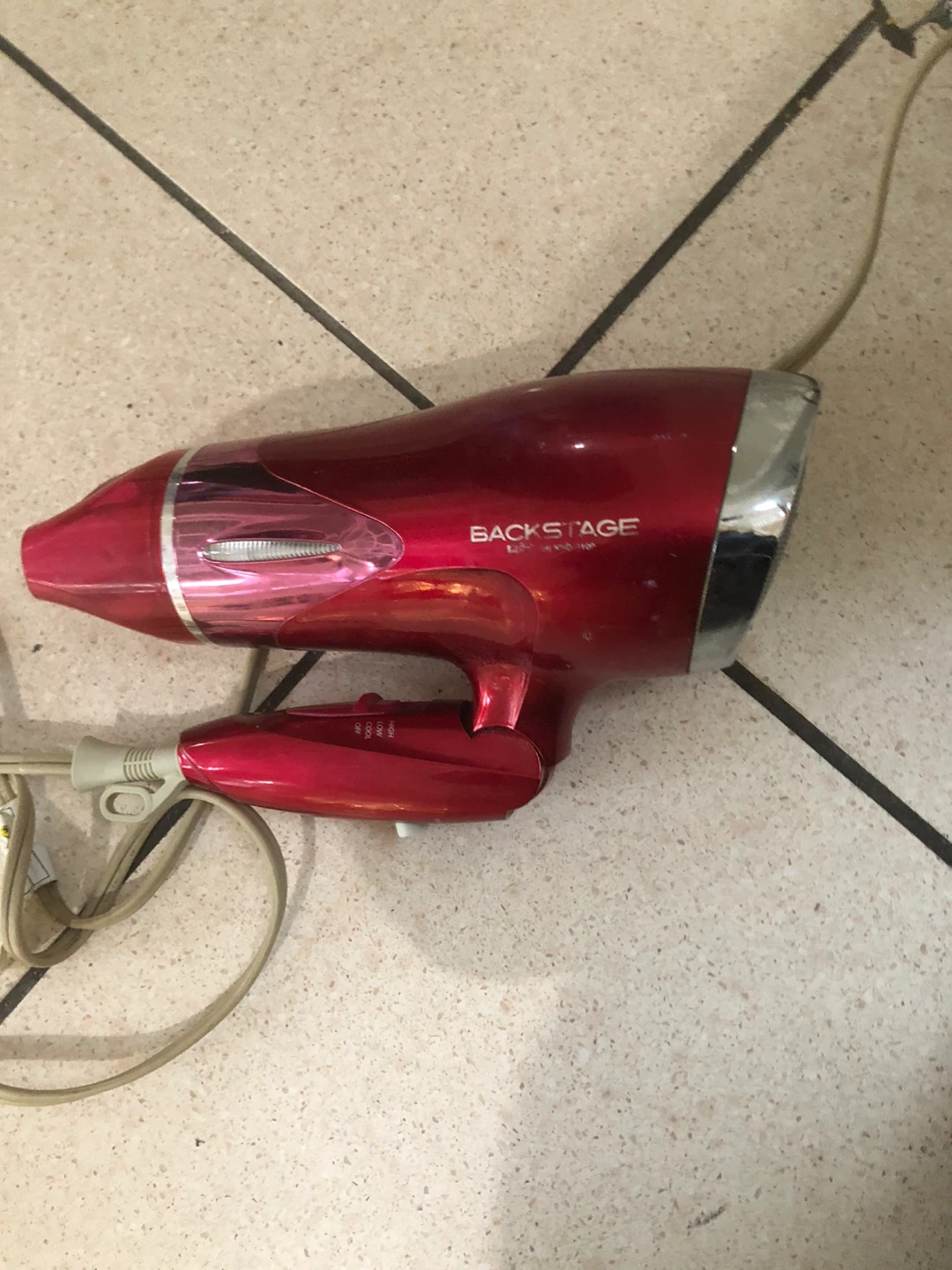 Backstage Red Hair Dryer