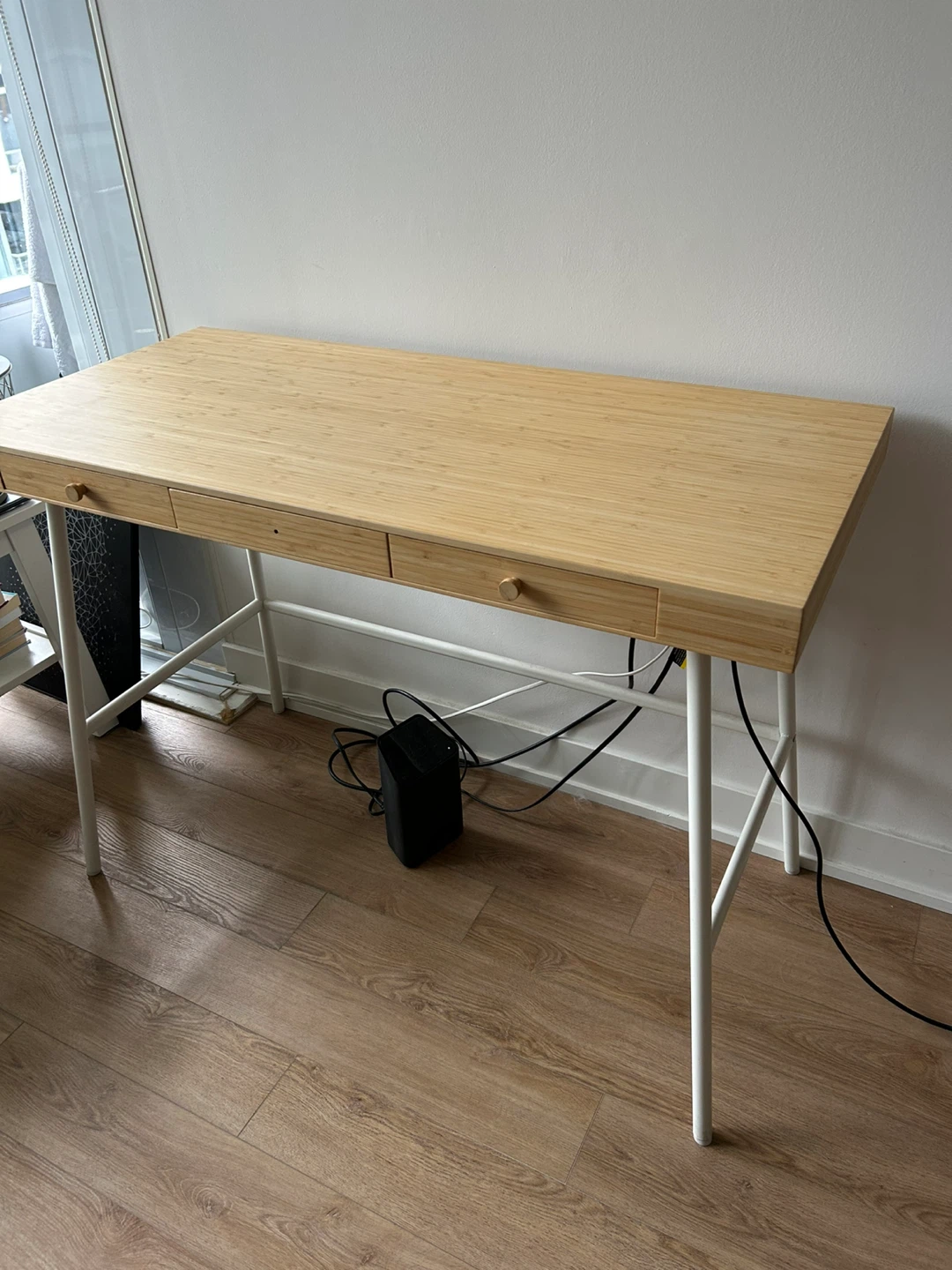 🧡 MUST GO! Bamboo Desk with Drawers