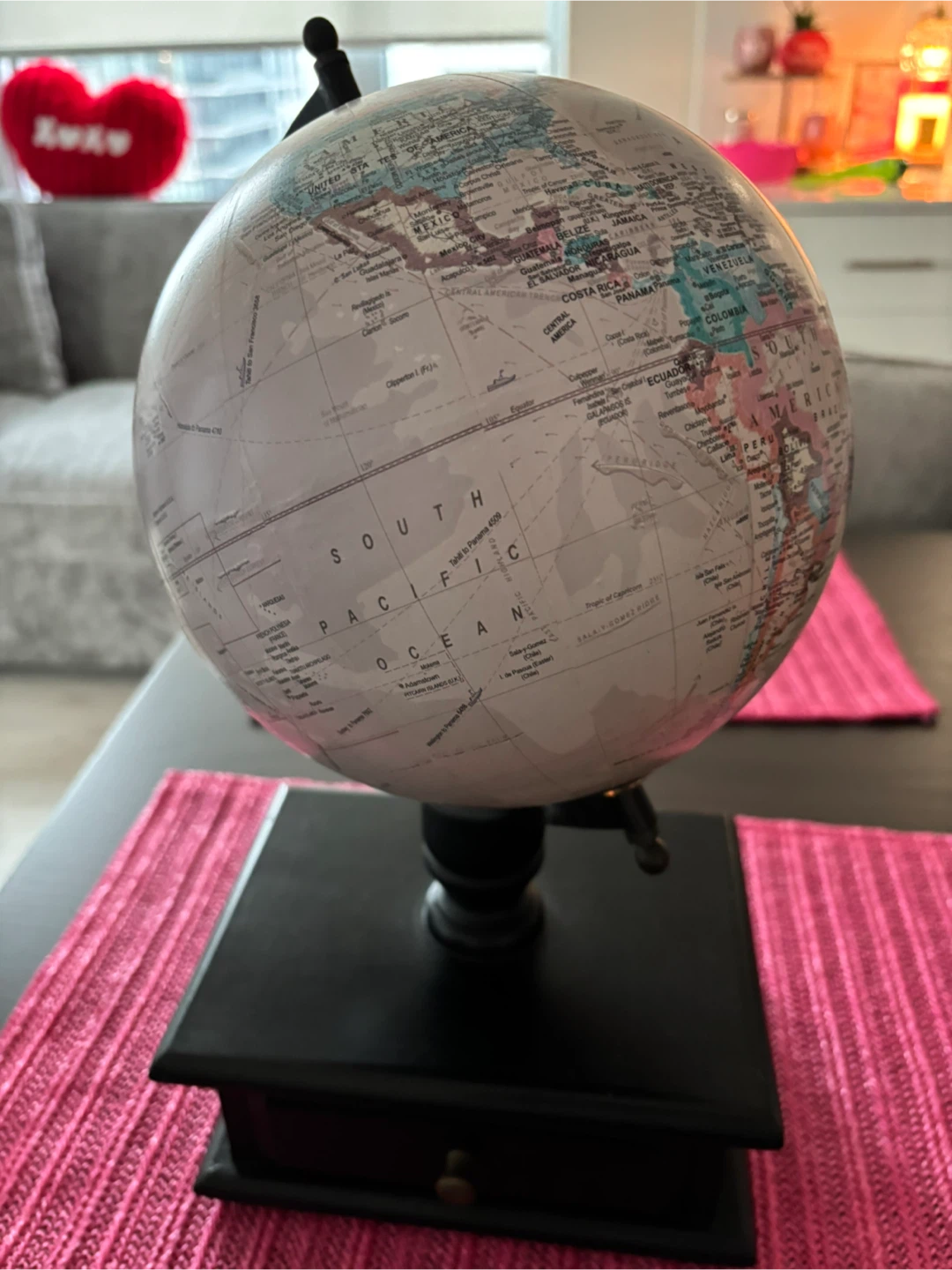 Decorative Globe with Storage Drawer - photo 2