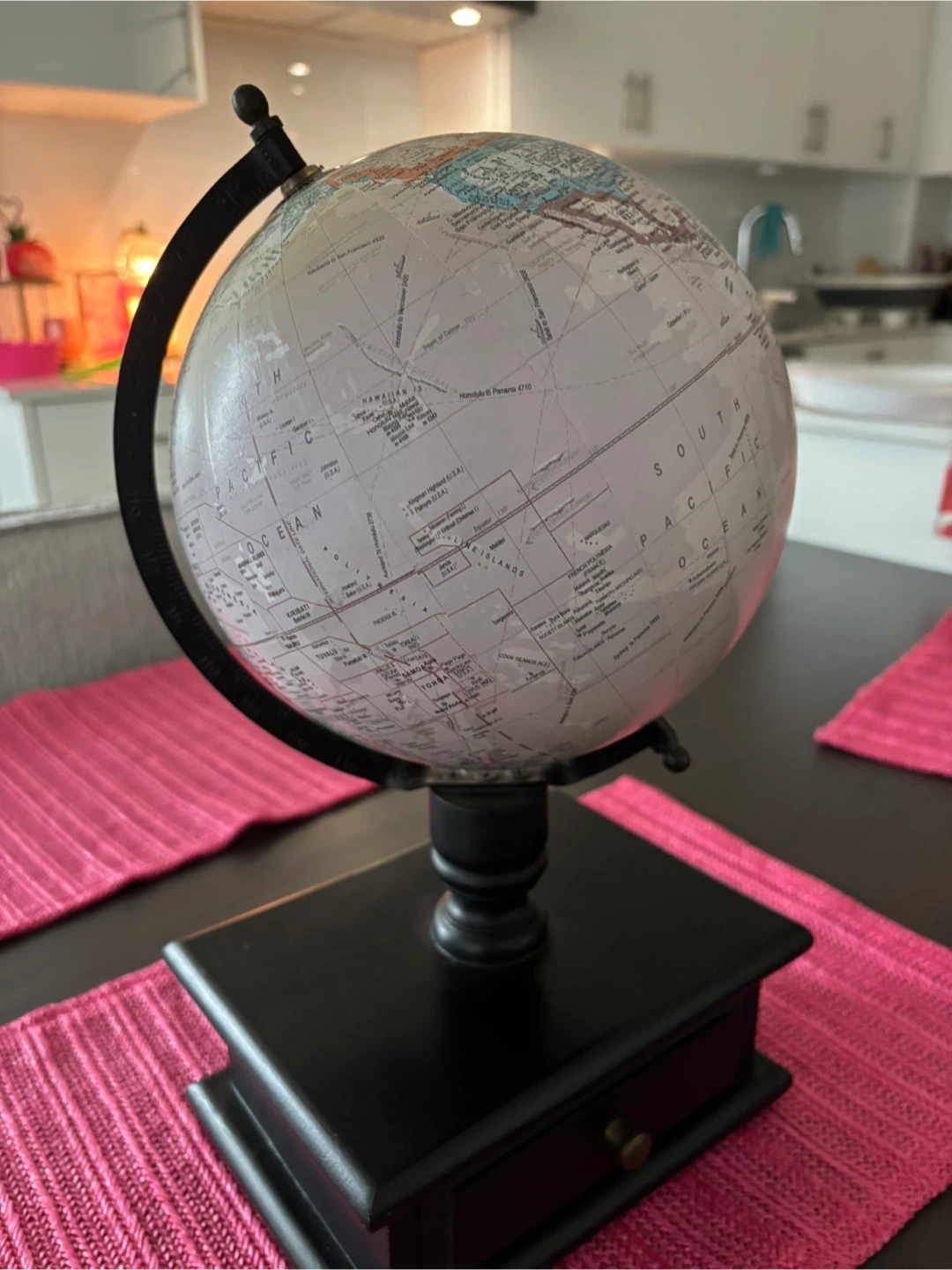Decorative Globe with Storage Drawer